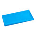 A blue plastic sheet on a white background.