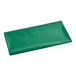 A Hunter Green plastic table cover on a white background.