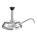 A stainless steel Server condiment pump in a silver metal can.