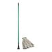 A Lavex wet mop with a green handle.