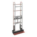 A Wesco steel appliance hand truck with wheels and a red and silver handle.