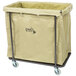 Lavex Lodging Commercial Laundry Cart/Trash Cart, 14 Bushel Metal Frame and Canvas Bag Main Thumbnail 3