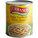 A #10 can of Furmano's Great Northern white beans with a yellow label.