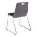 A National Public Seating LuvraFlex charcoal chair with black seat and metal legs.
