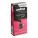 A white box of Lavazza Espresso Maestro Classico single serve capsules for Nespresso machines.