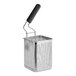 An Avantco stainless steel pasta basket with a handle.