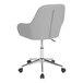 A Flash Furniture grey office chair with chrome wheels.