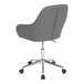 A Flash Furniture Cortana gray office chair with chrome wheels.