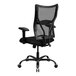A Flash Furniture black office chair with a black mesh back and armrests.
