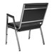 A Flash Furniture Hercules black and silver bariatric reception arm chair with a black seat.