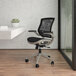 A Flash Furniture Warfield office chair with a black seat and gray back on a white background.