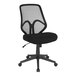 A Flash Furniture black mesh office chair with wheels.