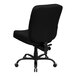 A Flash Furniture black fabric office chair with a black seat and back, and wheels.