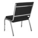 A Flash Furniture black fabric and chrome steel bariatric reception chair.