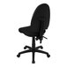 A Flash Furniture black office chair with wheels.