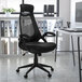 A Flash Furniture Ivan black office chair with a mesh back on a white background.