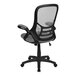 A black and grey Flash Furniture office chair with a black mesh back.