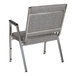 A gray Flash Furniture bariatric reception chair with metal legs.