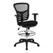 A Flash Furniture Tyler black mesh mid-back office chair with black seat and black frame.