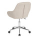 A beige Flash Furniture office chair with chrome legs and wheels.
