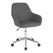 A Flash Furniture dark gray office chair with wheels and chrome legs.