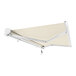 An Awntech Key West linen retractable patio awning with a white shade.