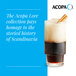 A clear, ribbed highball glass filled with a layered beverage and garnished with a cinnamon stick.