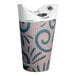 A white LK Packaging paper hot cup with a butterfly design on it.
