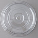 A Carlisle clear polycarbonate plate cover with a circular rim.