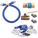 A Dormont blue gas connector kit with various parts.