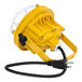 A yellow XPOWER LED spotlight with a black cord.