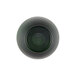 A black round melamine bowl with a green circle on the inside.