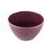 A close up of a purple Elite Global Solutions melamine bowl.