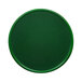 A green Elite Global Solutions Maya melamine plate with a round rim.