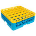 Carlisle RG36-2C411 OptiClean 36 Compartment Yellow Color-Coded Glass Rack with 2 Extenders Main Thumbnail 3