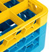 Carlisle RG36-2C411 OptiClean 36 Compartment Yellow Color-Coded Glass Rack with 2 Extenders Main Thumbnail 7