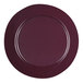 An Elite Global Solutions Maya dark purple melamine plate with a reactive glaze.
