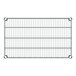 A Regency NSF stainless steel wire shelf with holes in the metal grid.