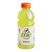 A close up of a Gatorade Zero Sugar Lemon Lime sports drink bottle.