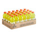 A cardboard box of Gatorade Zero Sugar Lemon Lime sports drink bottles.