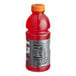 A close-up of a Gatorade Fruit Punch bottle with a red label.