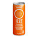 An Izze Clementine sparkling juice drink can with a white label.