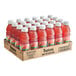 A cardboard box of Tropicana Ruby Red Grapefruit Juice bottles.