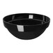 A black Carlisle acrylic bowl with a white background.
