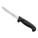 A Choice serrated utility knife with a black handle.
