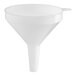 A close-up of a white Choice plastic funnel.