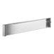 A stainless steel rectangular kick plate with a silver border.