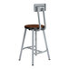 A National Public Seating Titan lab stool with a wood seat and backrest.