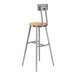 A National Public Seating Titan lab stool with a steel and wood seat.