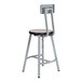A National Public Seating Titan lab stool with a gray high-pressure laminate seat and backrest.